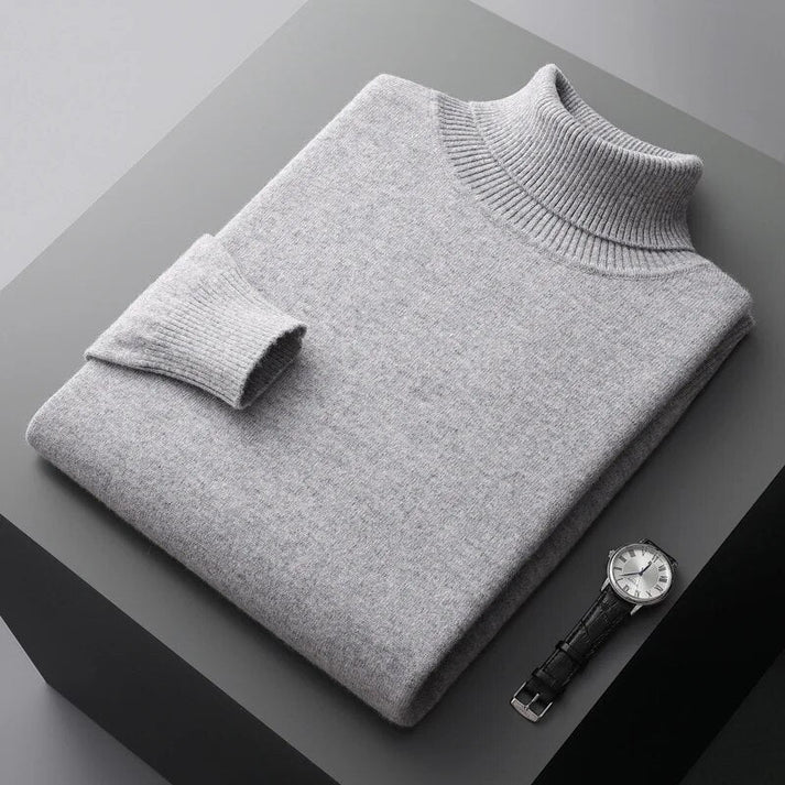 Herre Turtleneck Sweater – Klassisk Slim Fit Strik