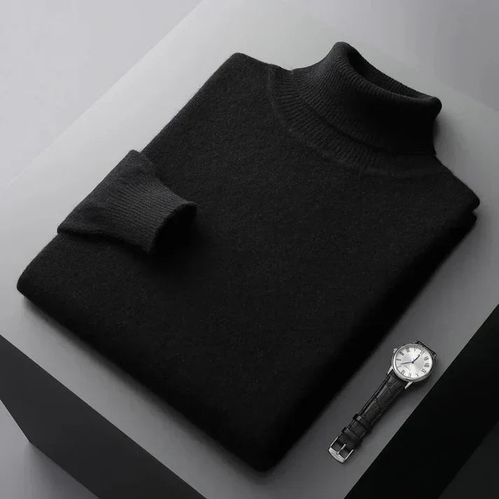 Herre Turtleneck Sweater – Klassisk Slim Fit Strik
