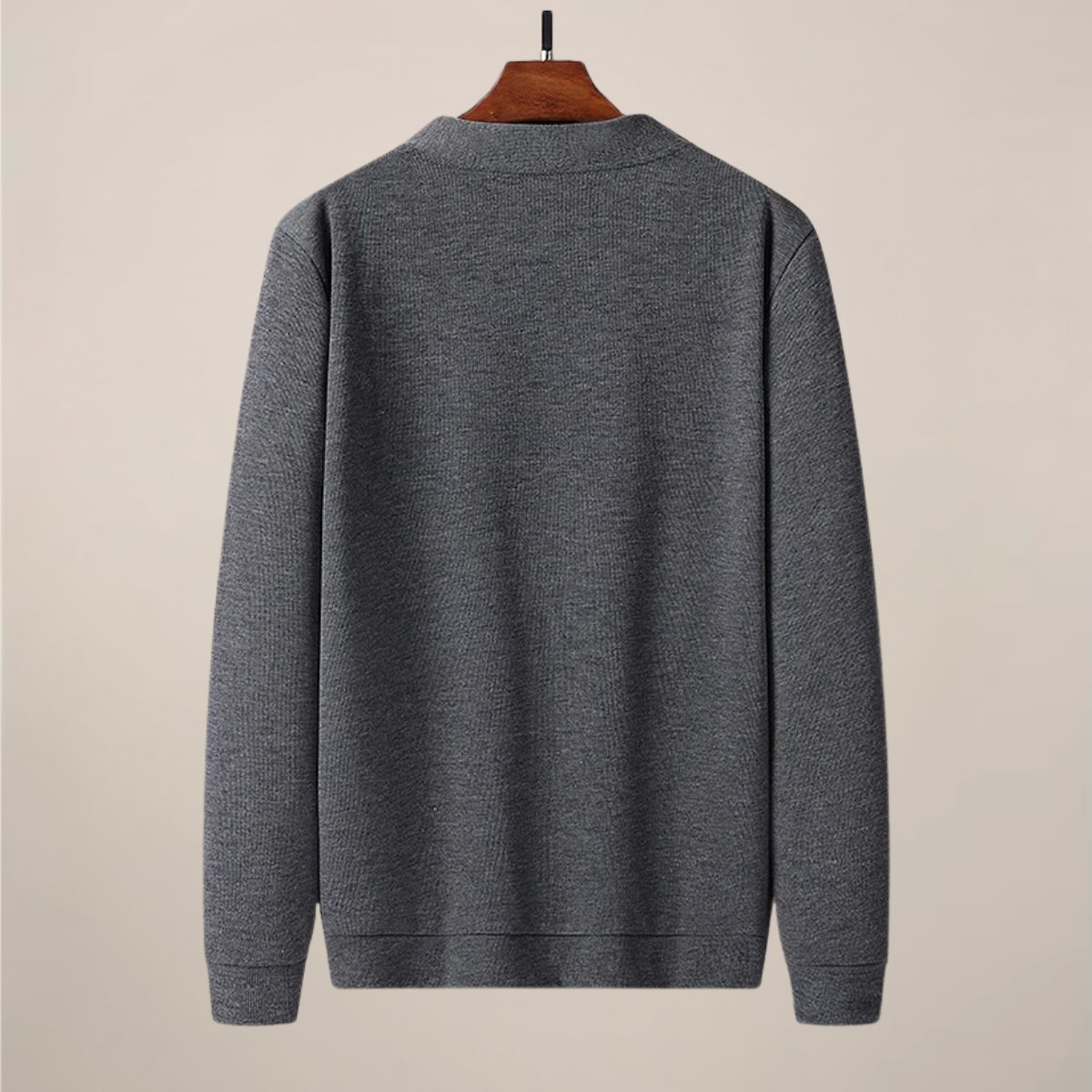 Herre V-hals Cardigan – Knappet Strik med Forlommer