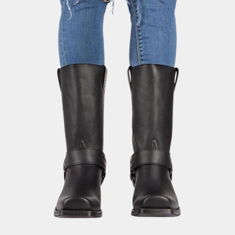 Kvinders Vintage Cowboy Støvler – Holdbart Western Seler Design med Klassisk Firkantet Tå