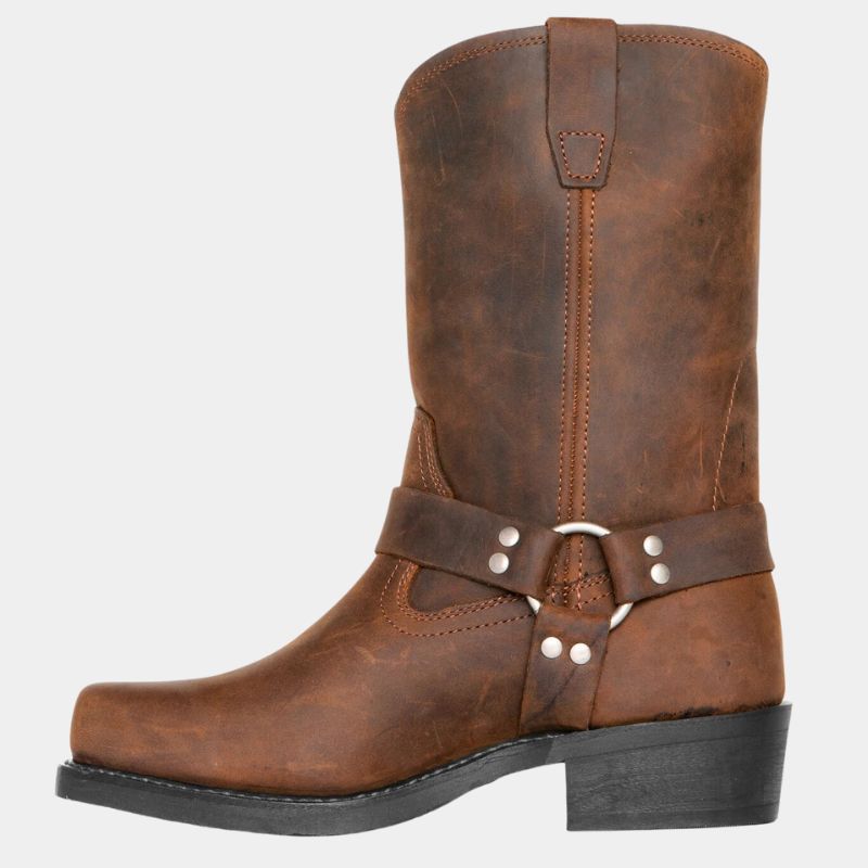 Kvinders Vintage Cowboy Støvler – Holdbart Western Seler Design med Klassisk Firkantet Tå