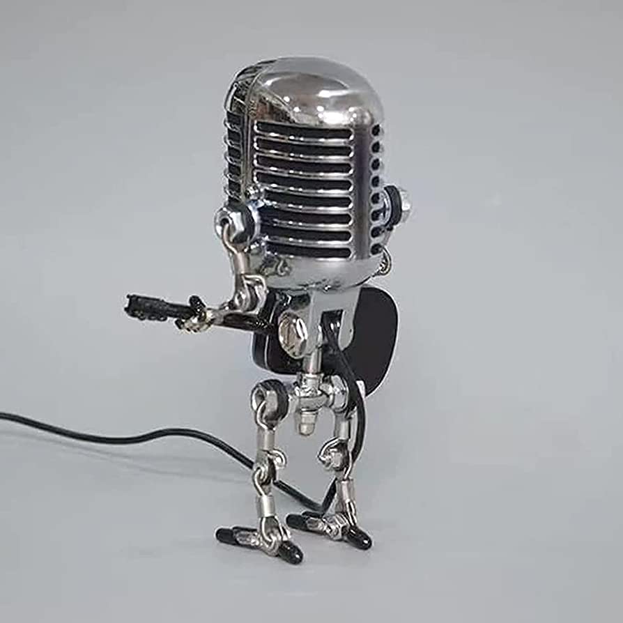 Mikrofonrobotbordslampe Justerbar LED-belysning