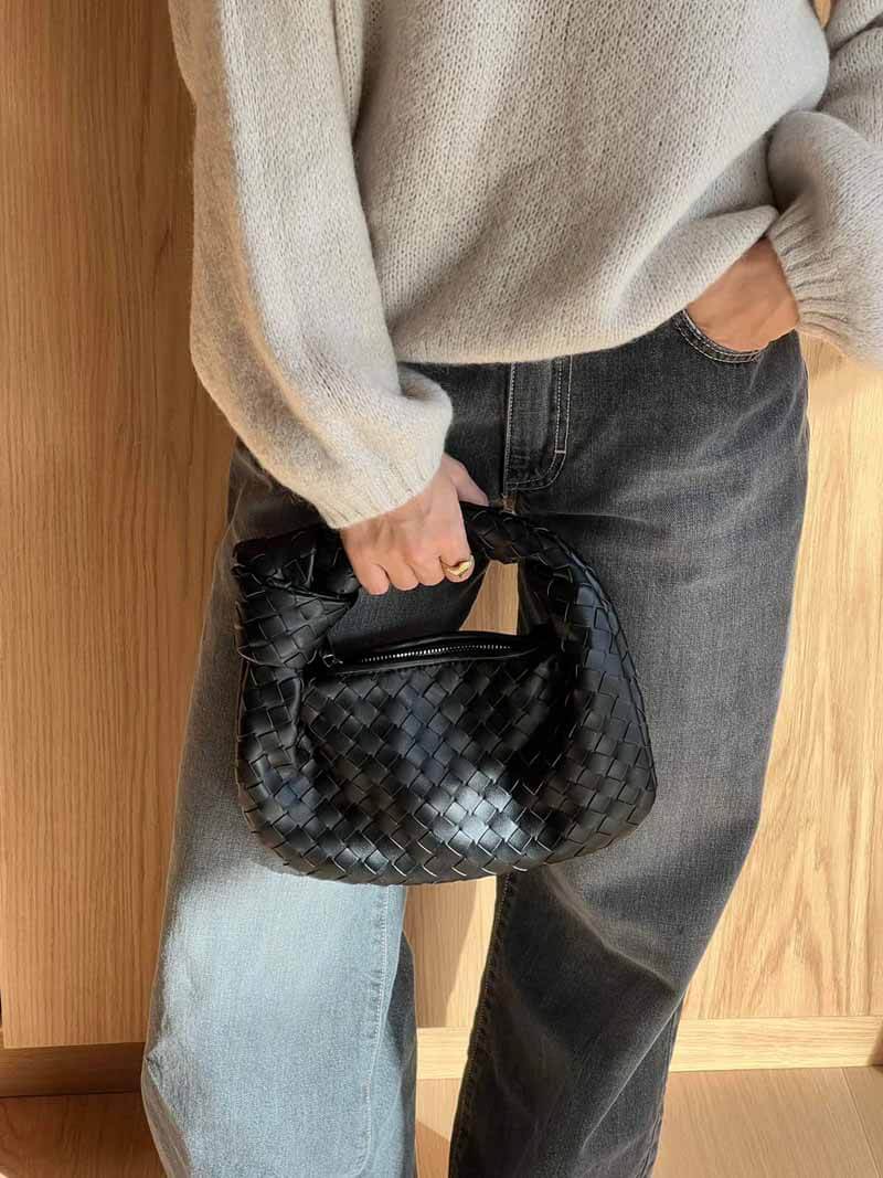 Mini Håndtaske Vævet Stil