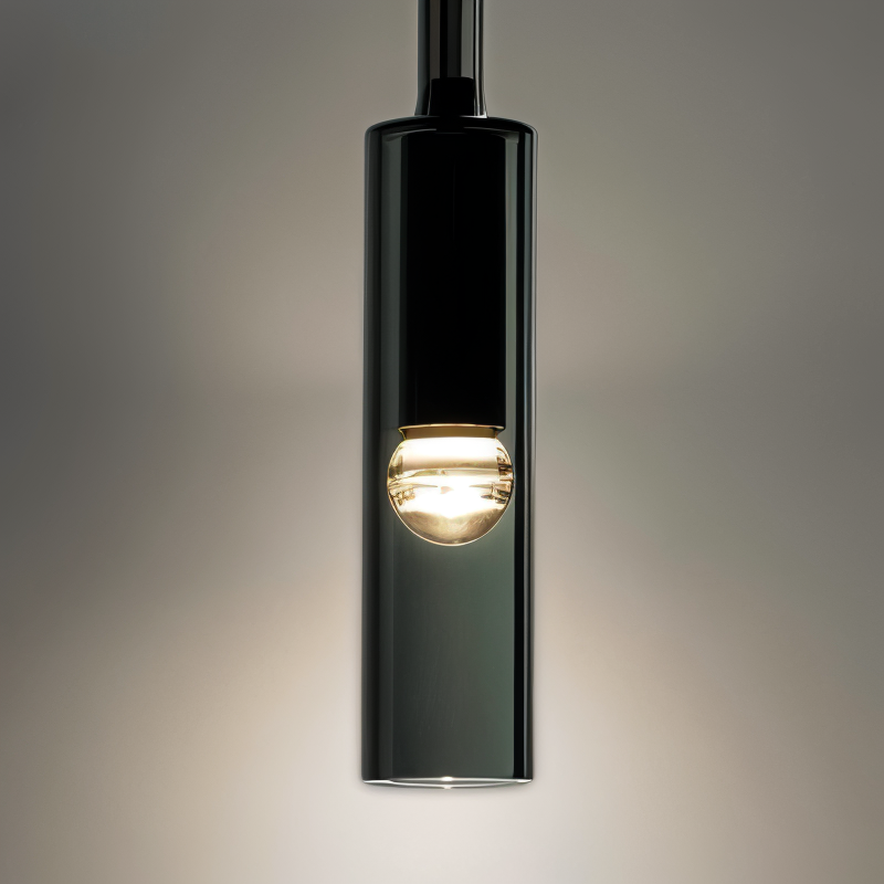 Minimalistisk Væglampe med Røget Glas