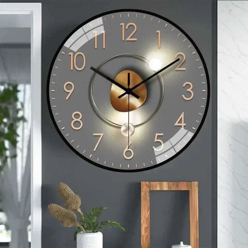 Minimalistisk Vægur Lydløs Kvartsværk til Moderne Indretning
