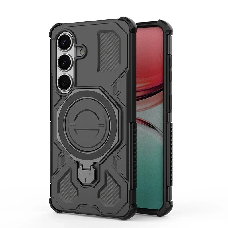 Mobilcover til Samsung Galaxy A17, A57, A37, A56, A55, A16, S26 Ultra, S25 FE med Ring Holder - Robust Beskyttelse og Praktisk Design