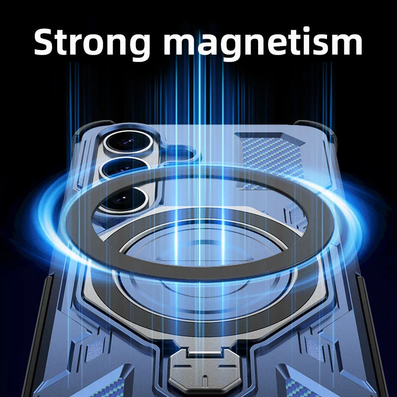 Mobilcover til Samsung Galaxy A17, A57, A37, A56, A55, A16, S26 Ultra, S25 FE med Ring Holder - Robust Beskyttelse og Praktisk Design