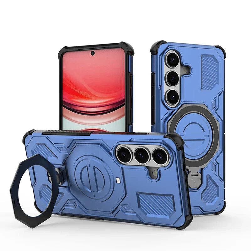 Mobilcover til Samsung Galaxy A17, A57, A37, A56, A55, A16, S26 Ultra, S25 FE med Ring Holder - Robust Beskyttelse og Praktisk Design