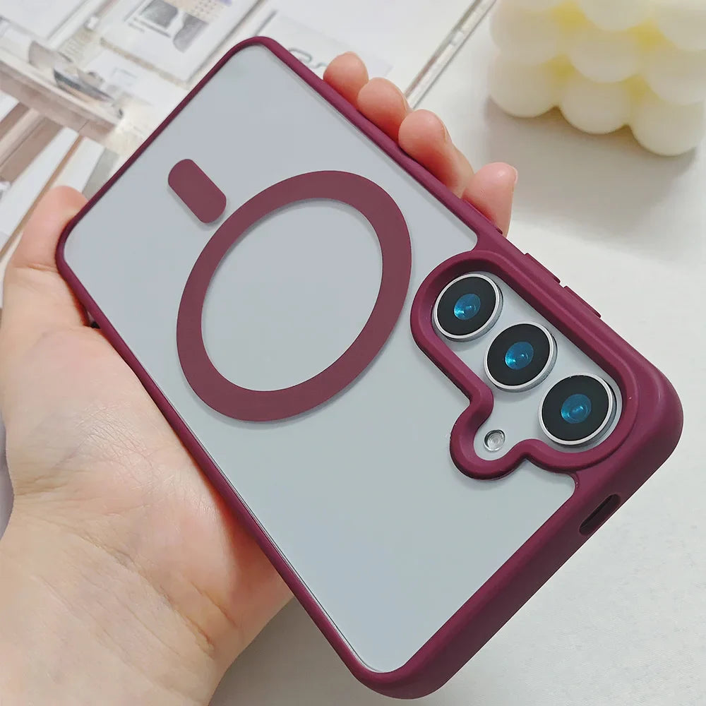 Mobilcover til Samsung S26 S25,S24,S23, S22, Ultra, Plus Magnetisk Transparent Design