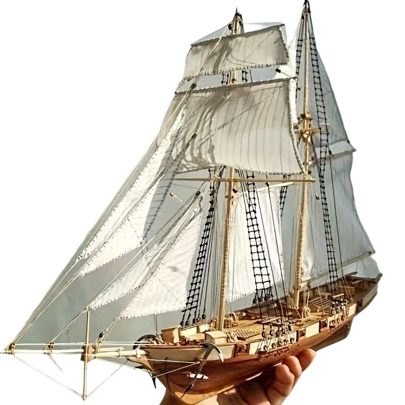 Model Sejlbåd Detaljeret 3D Puslespil