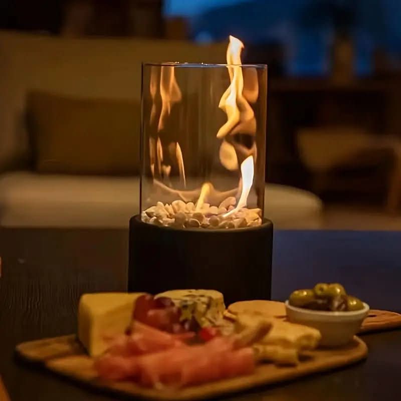 Moderne Bordpejs med Ægte Flammer