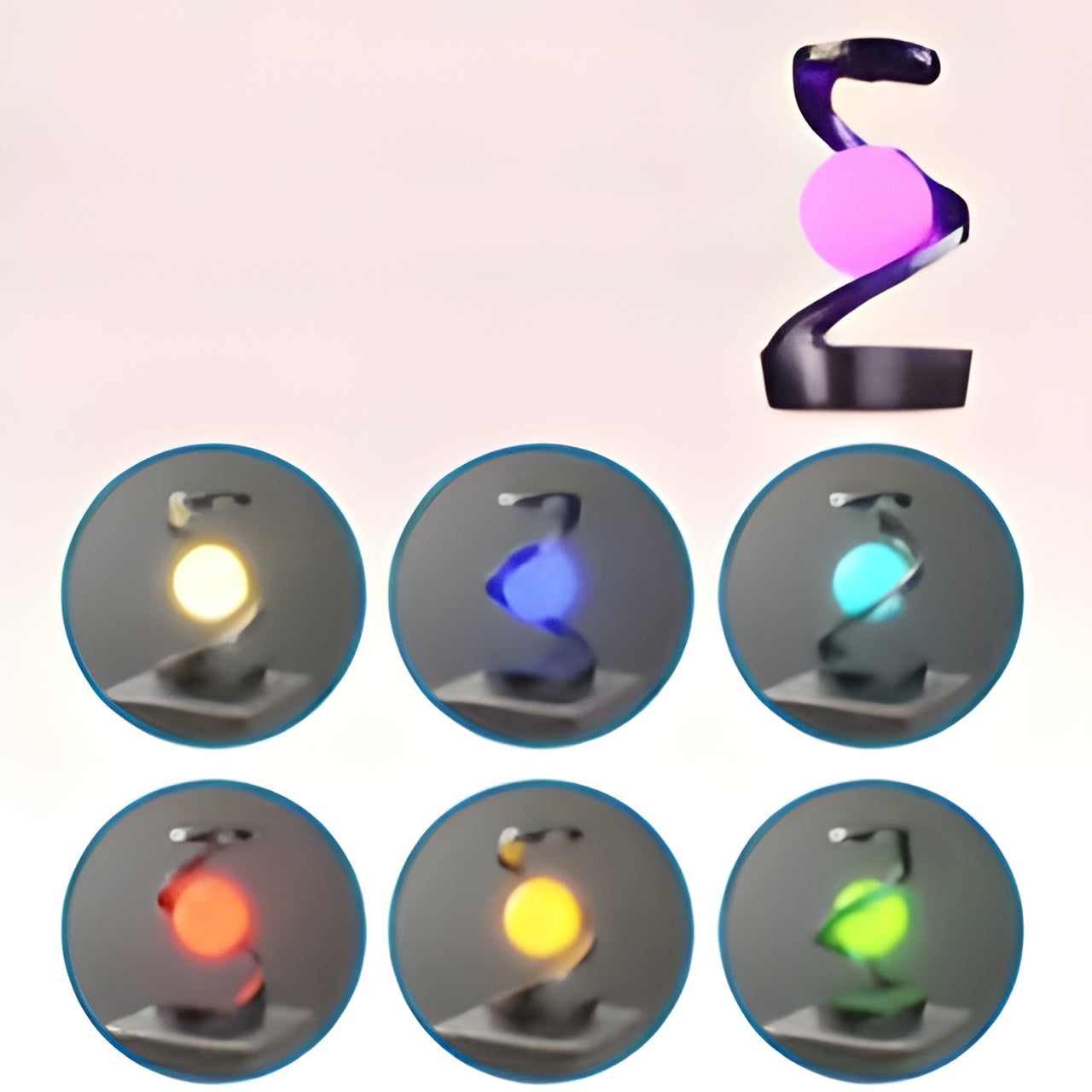 Moderne Flydende Lampe med Roterende LED-lys til Hjemmet
