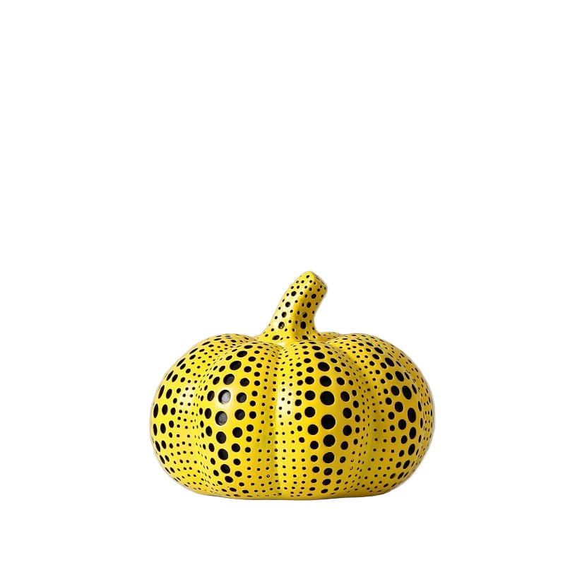 Moderne Græskar Skulptur Med Polka Prikker