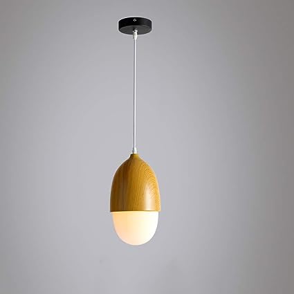 Moderne Hængende Lampe Med Træaccenter Minimalistisk Design