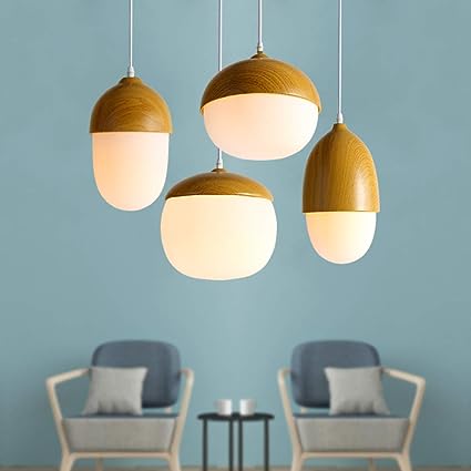 Moderne Hængende Lampe Med Træaccenter Minimalistisk Design