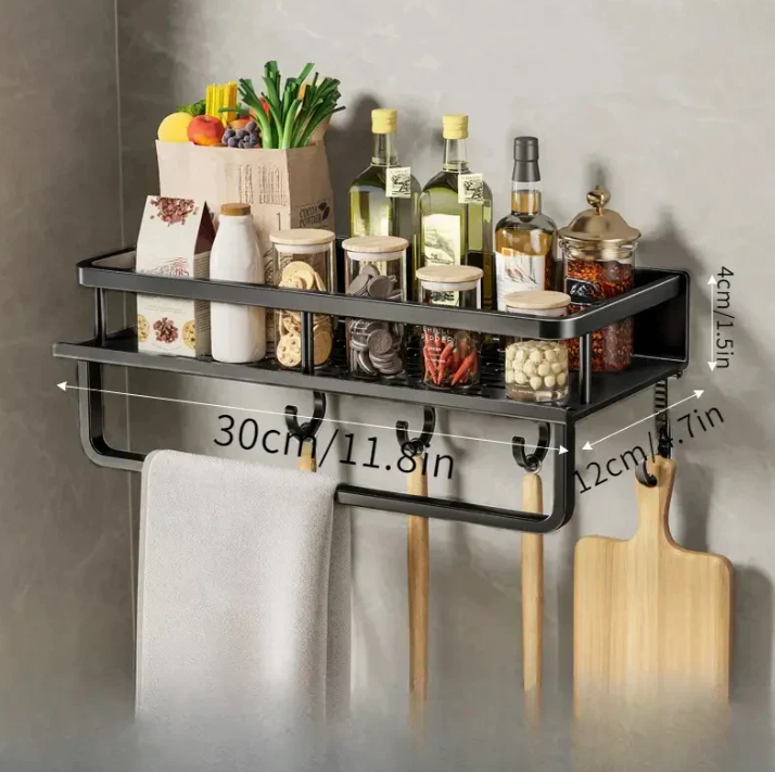 Moderne Køkkenhylde med Pladsbesparende Design