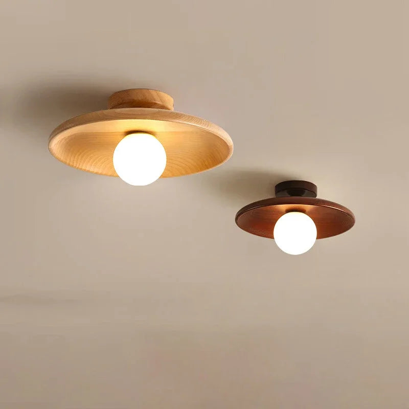 Moderne Loftslampe i Træ Kuglehængende