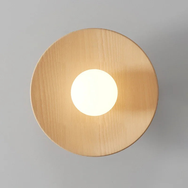 Moderne Loftslampe i Træ Kuglehængende