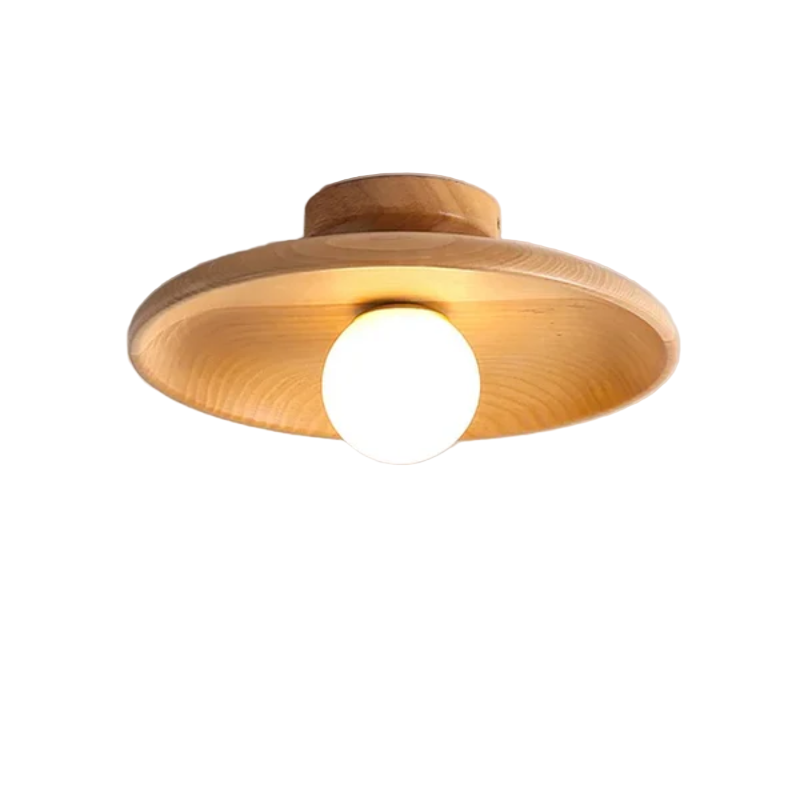 Moderne Loftslampe i Træ Kuglehængende