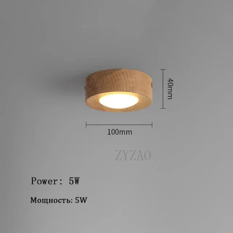 Moderne Loftslampe i Valnød med Guld Detaljer