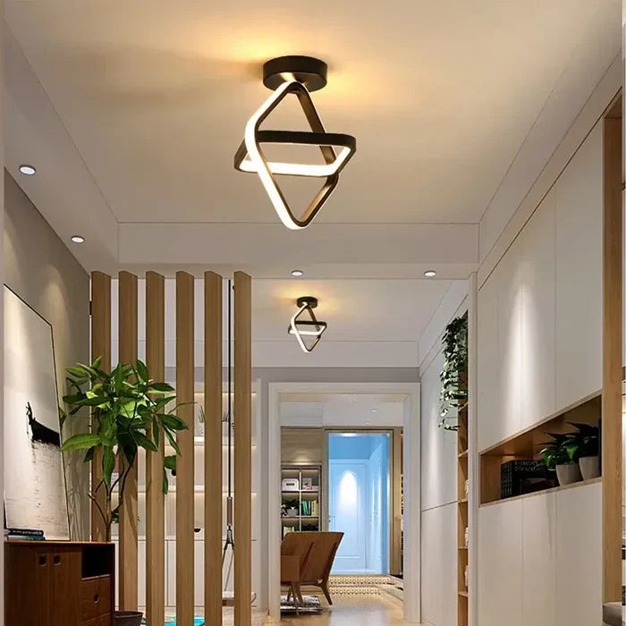 Moderne Loftslampe med Dobbeltring Design
