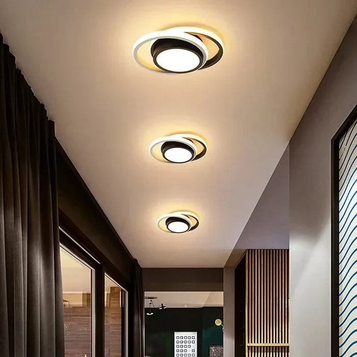 Moderne Loftslampe med Dobbeltring Design