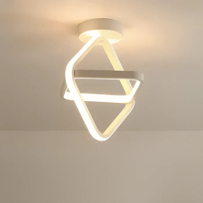 Moderne Loftslampe med Dobbeltring Design