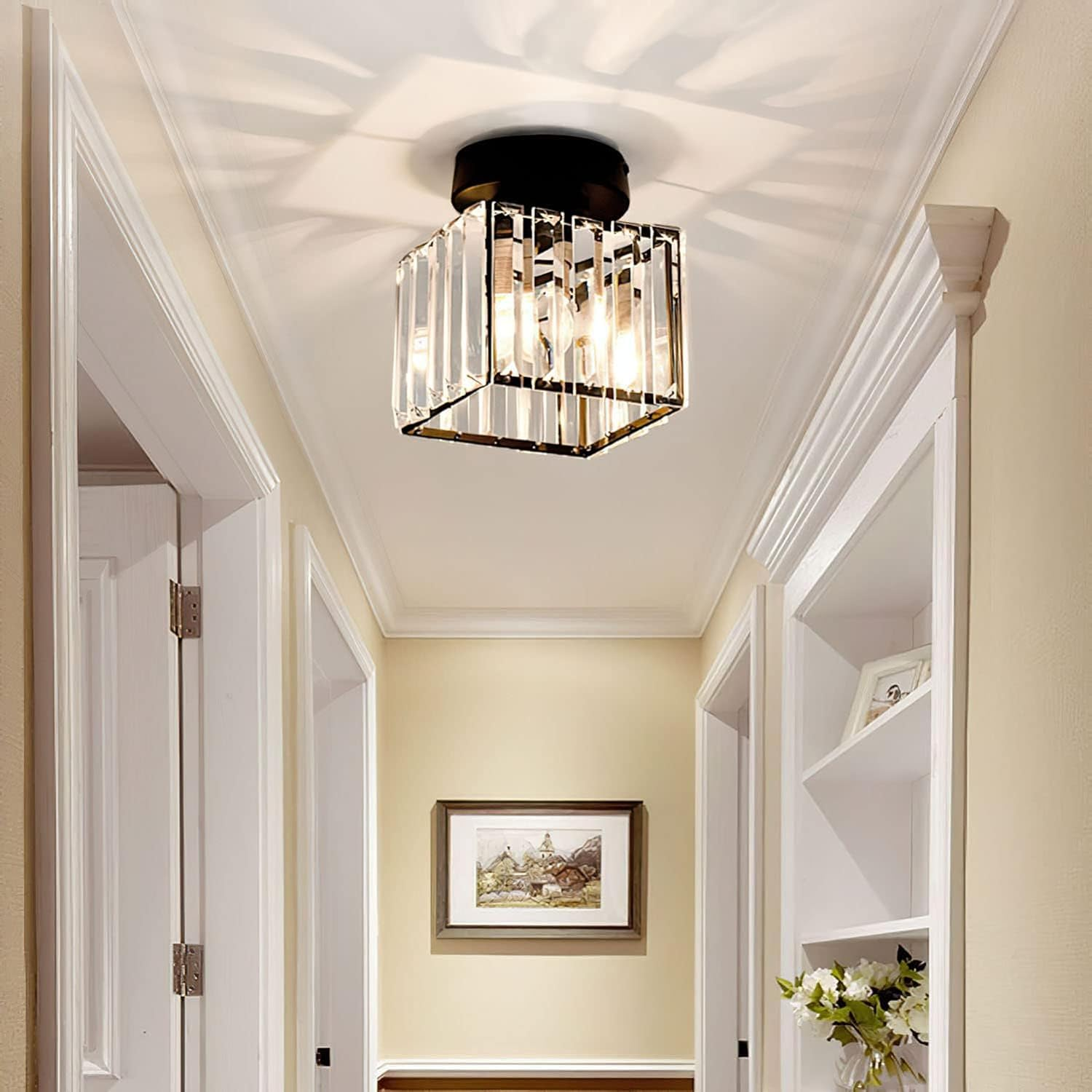 Moderne Loftslampe med Krystaller