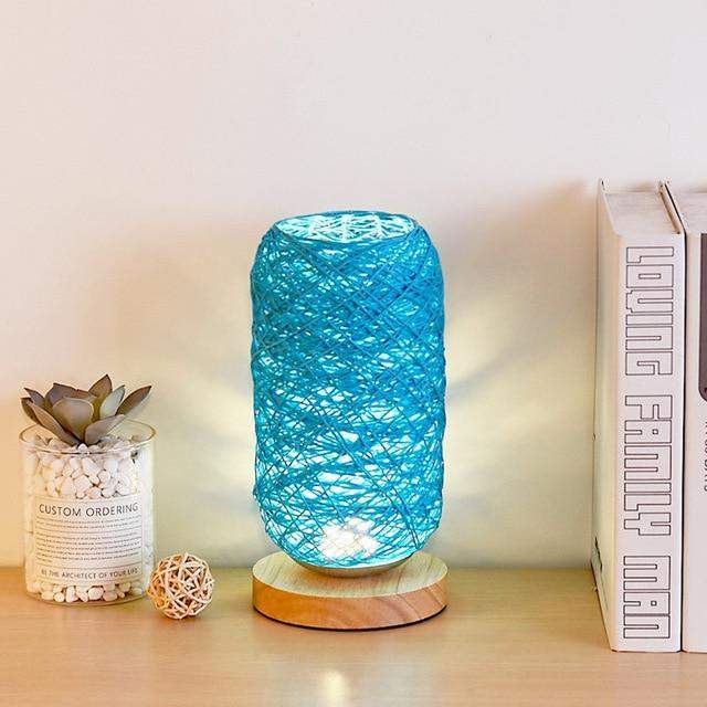 Moderne Natlampe i Rattan Design