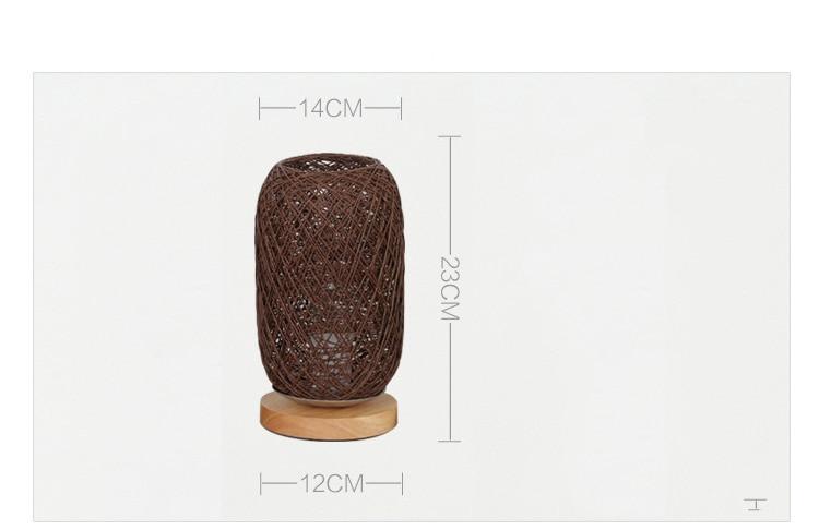 Moderne Natlampe i Rattan Design