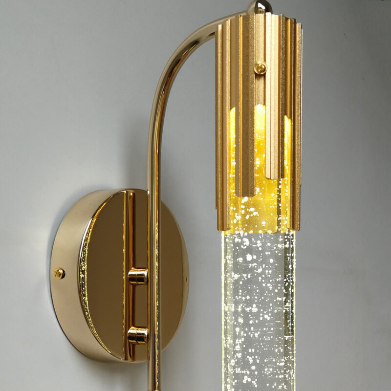 Moderne Væglampe med Guld og Krystal