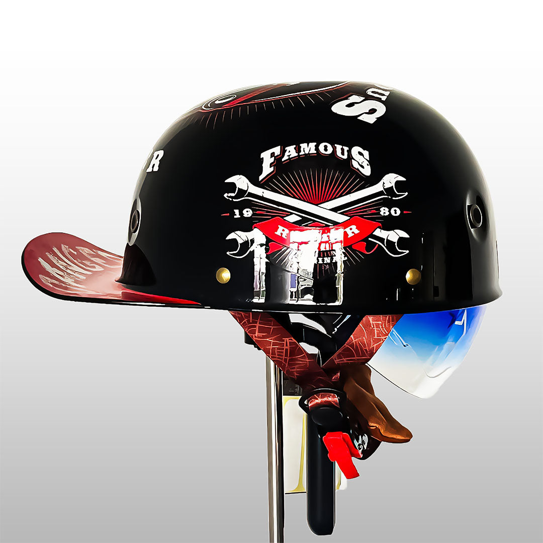 Motorcykelhjelm i Baseballkasket Look