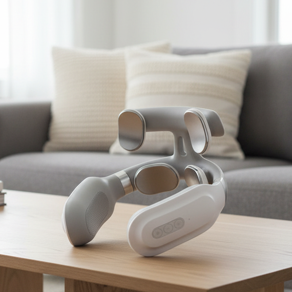 Nakke Massager 4-i-1 med Varme og Vibration - Massageapparat til Nakke