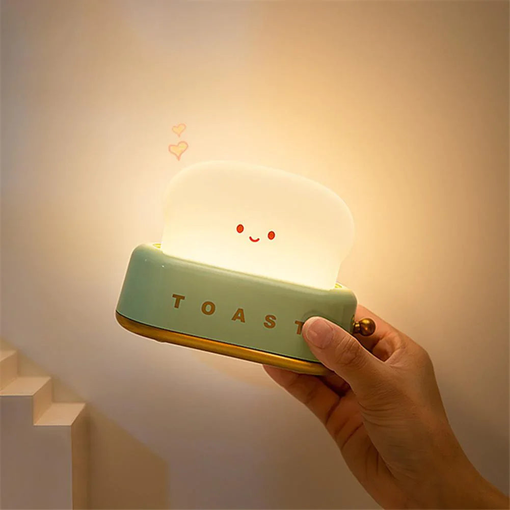Natlampe Børn Brødrister Design Med Justerbar Lysstyrke