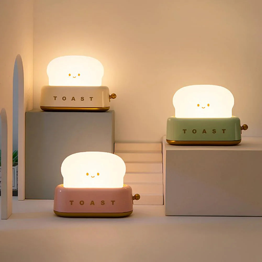 Natlampe Børn Brødrister Design Med Justerbar Lysstyrke