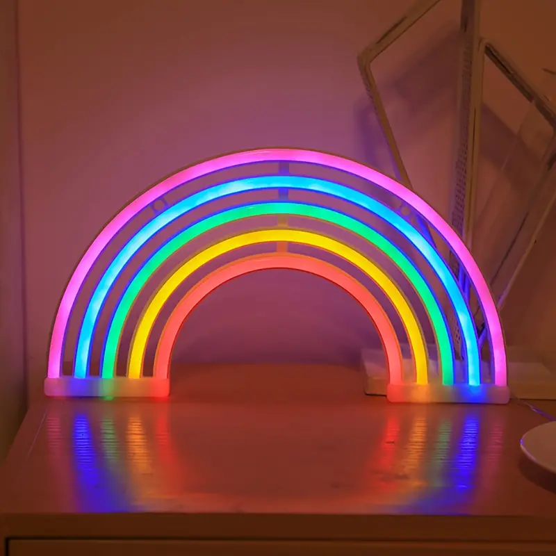 Nattlampe med Regnbue Design