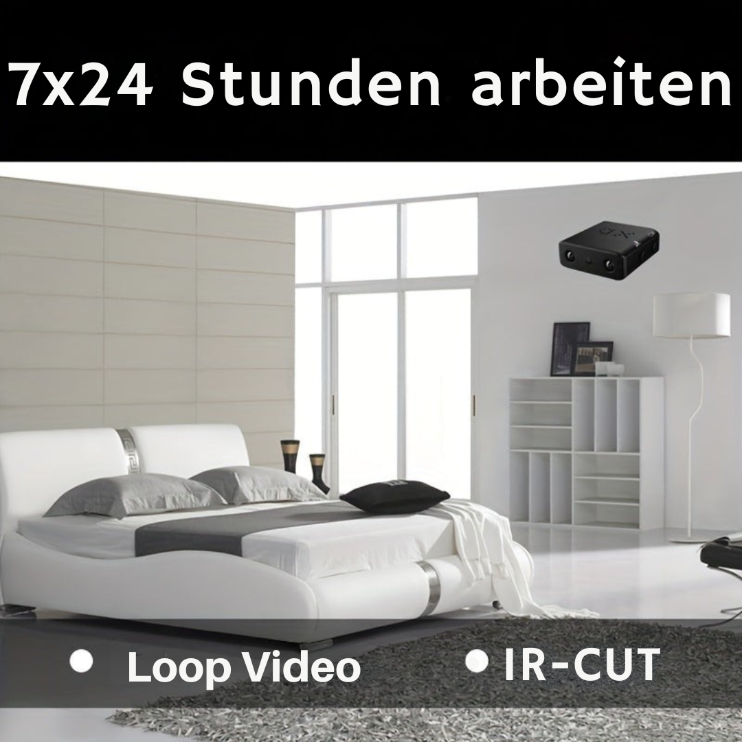 Ultra-kompakt Full HD Mini Kamera - Nattesyn & Bevægelsesdetektion