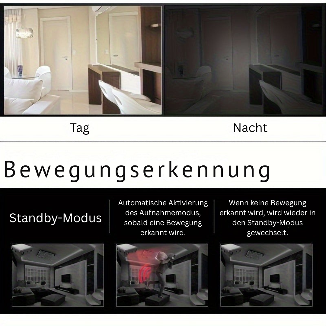 Ultra-kompakt Full HD Mini Kamera - Nattesyn & Bevægelsesdetektion