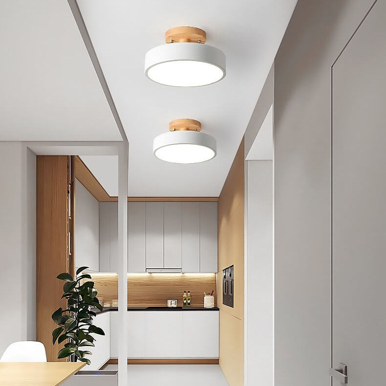 Nordic Log Rund Loftslampe Moderne