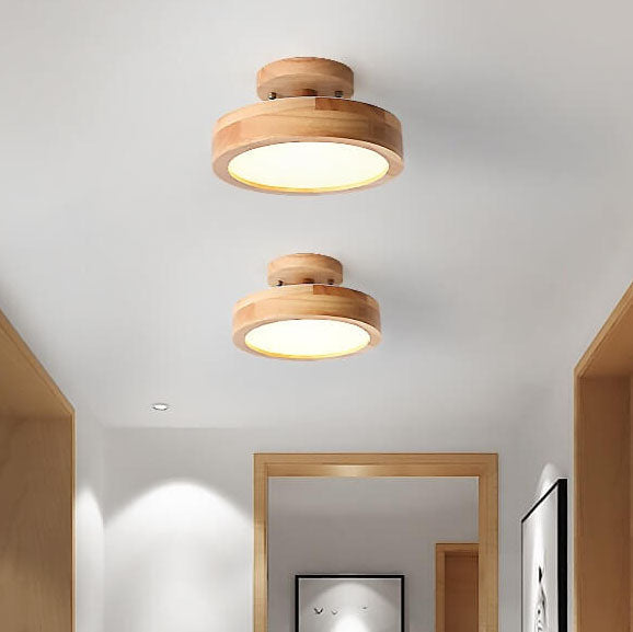 Nordic Log Rund Loftslampe Moderne