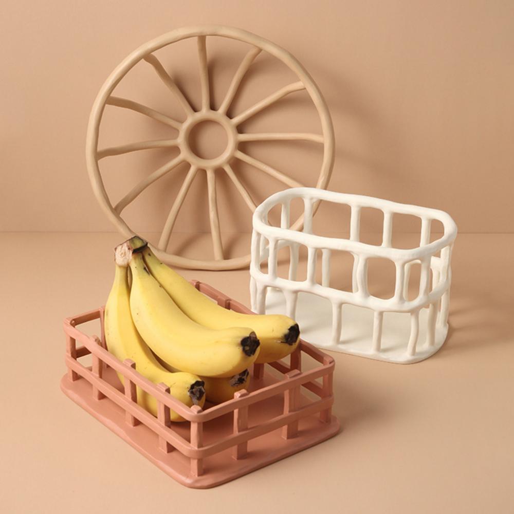 Nordic Resin Frugtskål Dekorativ