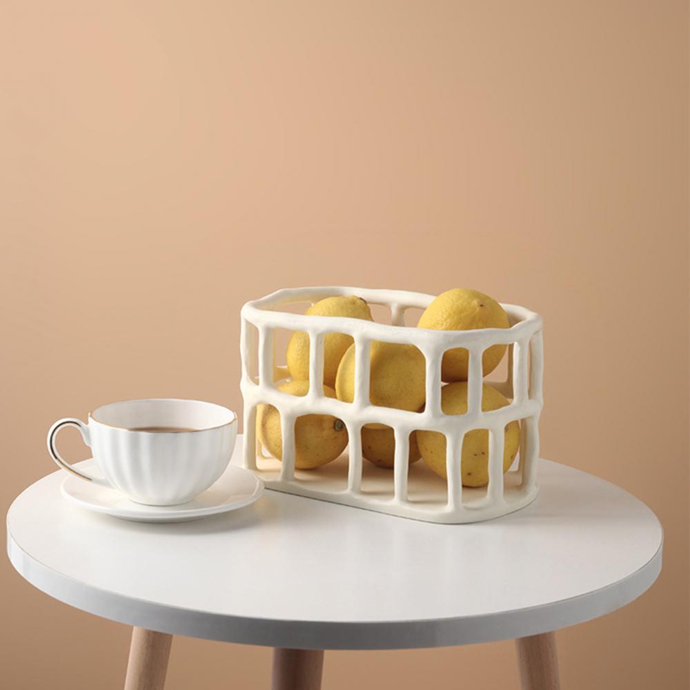 Nordic Resin Frugtskål Dekorativ