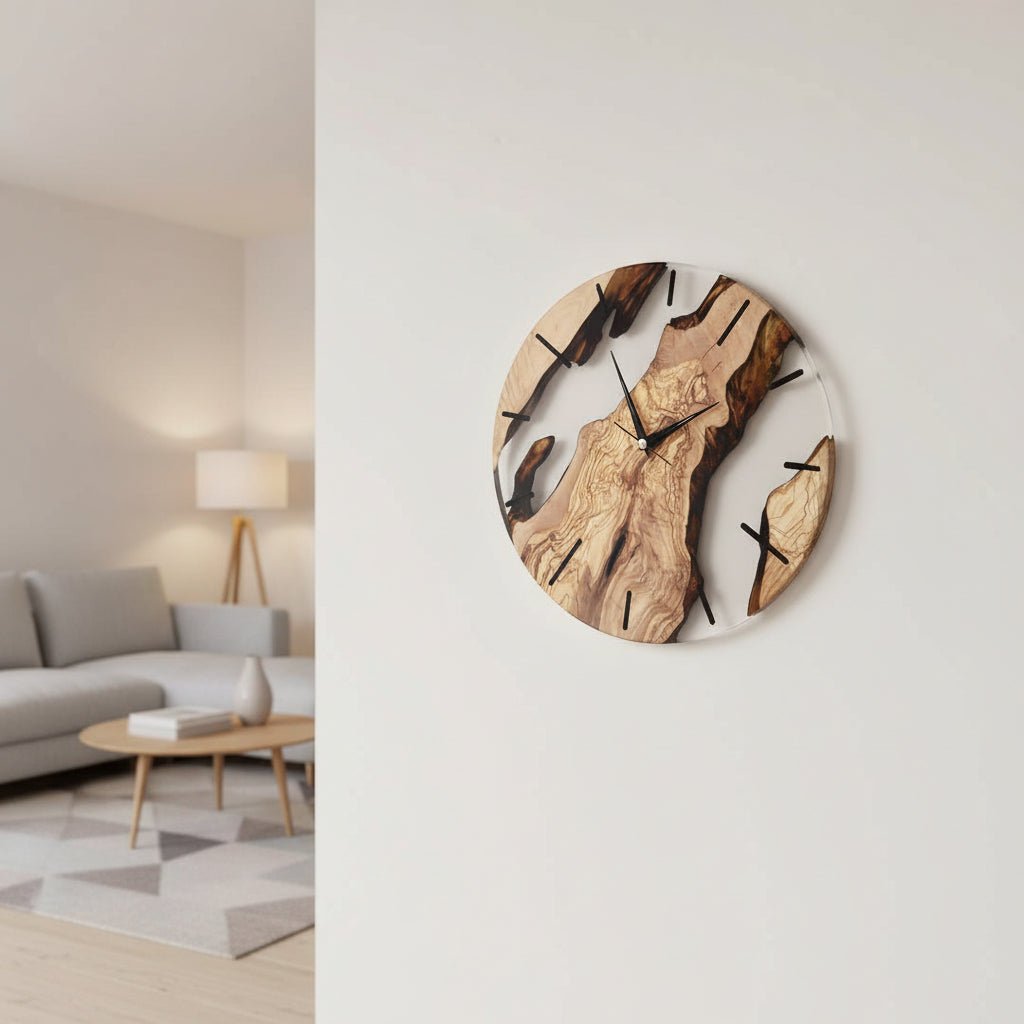 Nordic Wooden Wall Clock Minimalist Design