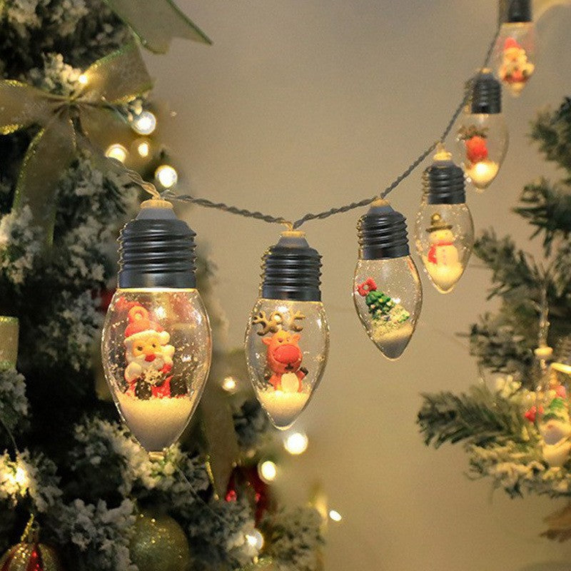 LED Christmas Lights with Christmas Figures - Decorative String Lights for the Christmas Tree