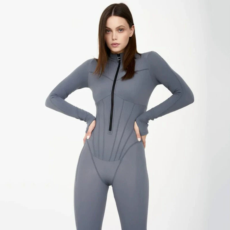 Sporty Rompers med lynlås