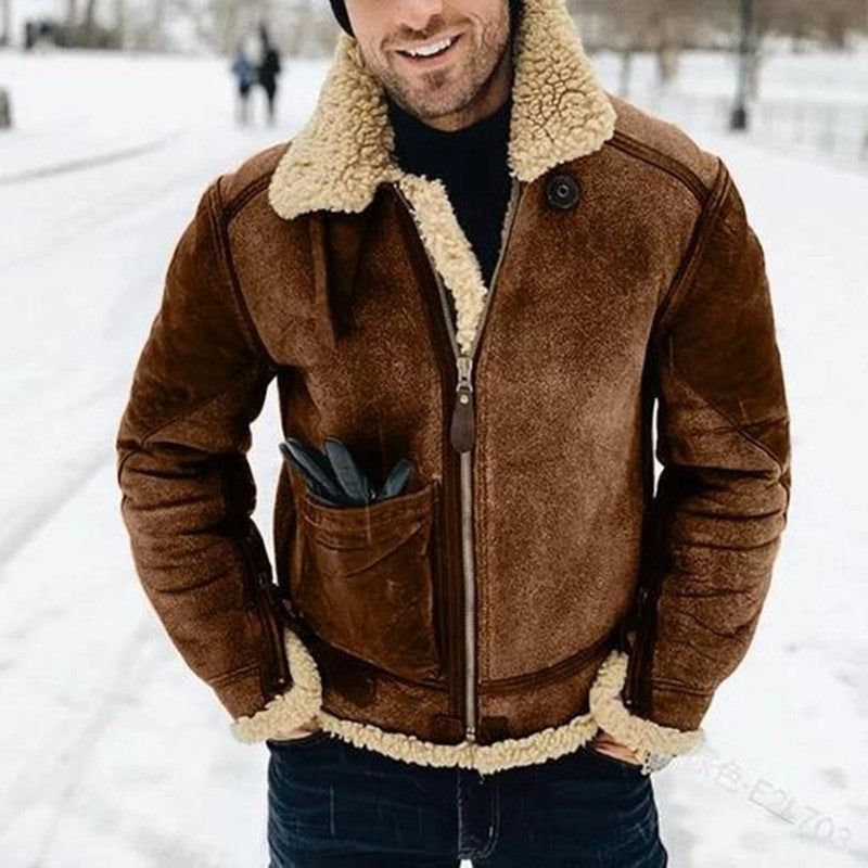 Elias Herre Læderjakke – Regular Fit, Praktisk Lynlås & Tidløst Design