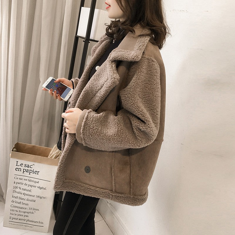 Emerald Veste Dame – Cozy Coat i Faux Fur med Varm Krave & Lynlås Lukning