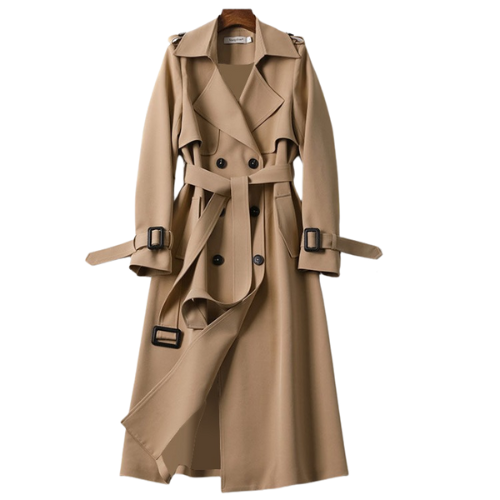 Aurora stilfuld dames vinterfrakke – Dobbelt-sidet trenchcoat, varm og komfortabel – Perfekt til vinter og efterår