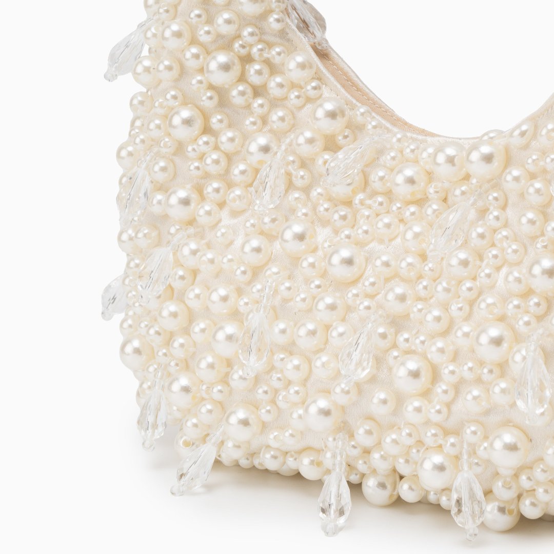 Perle Perle Håndtaske – Skulptureret Top-Håndtag – Struktureret Mini Design
