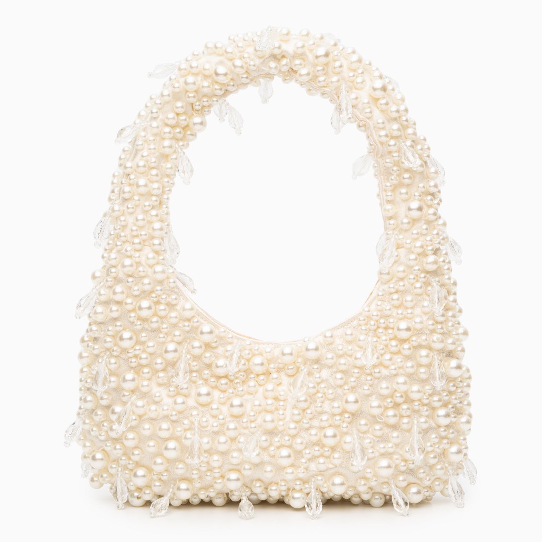Perle Perle Håndtaske – Skulptureret Top-Håndtag – Struktureret Mini Design
